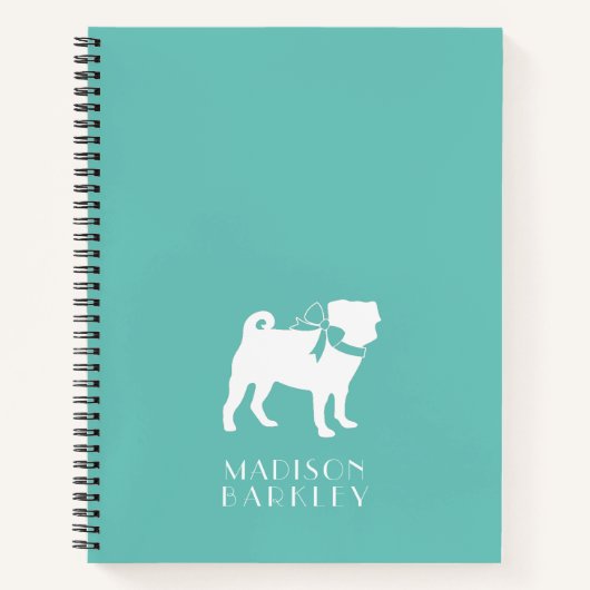 Pug Dog Puppy Notitieboek (Voorkant)