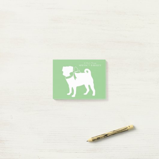 Pug Dog Puppy Post-it Notes (Op bureau)