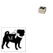 Pug Dog Puppy Rubberstempel (Gestempeld)