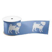 Pug Dog Puppy Satijnen Lint (Spoel)