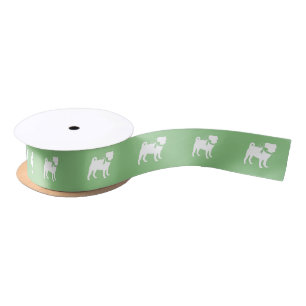 Pug Dog Puppy Satin Ribbon Satijnen Lint