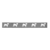 Pug Dog Puppy Satin Ribbon Satijnen Lint (Voorkant)
