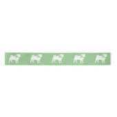 Pug Dog Puppy Satin Ribbon Satijnen Lint (Voorkant)