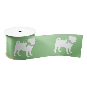 Pug Dog Puppy Satin Ribbon Satijnen Lint