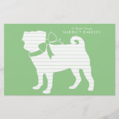 Pug Dog Puppy Stationery Briefpapier (Voorkant)