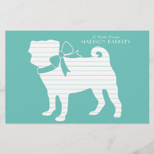 Pug Dog Puppy Stationery Briefpapier