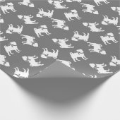 Pug Dog Puppy Wrapping Paper Cadeaupapier (Hoek)