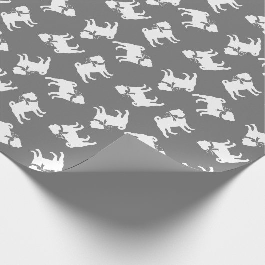 Pug Dog Puppy Wrapping Paper Cadeaupapier (Hoek)