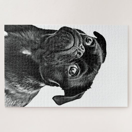 Pug Dog Puzzle Legpuzzel (Horizontaal)