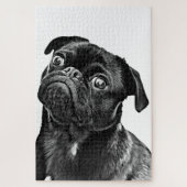 Pug Dog Puzzle Legpuzzel (Verticaal)