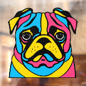 Pug Dog Raamsticker (Vel 2)