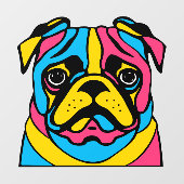 Pug Dog Raamsticker (Vel)
