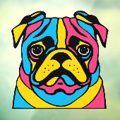 Pug Dog Raamsticker (Vel 3)