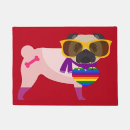 Pug Dog Rainbow-stijl Deurmat