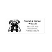 Pug Dog Retouradres Rubberstempel (Afrduk)
