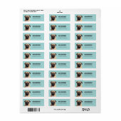Pug Dog Return-adreslabels Etiket (Full Sheet)