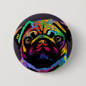 Pug Dog Ronde Button 5,7 Cm (Voorkant)