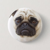 Pug Dog Round Button (Voorkant)