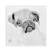 Pug Dog Rubberstempel (Afrduk)