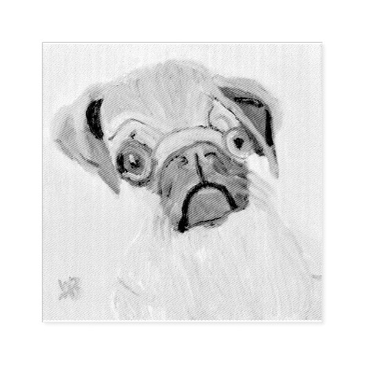Pug Dog Rubberstempel (Afrduk)