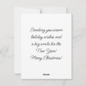 Pug Dog Santa Hat Merry Christmas Art Feestdagenkaart (Achterkant)