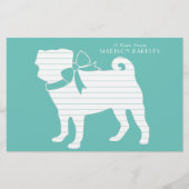 Pug Dog Schattige Briefpapier (Voorkant)