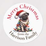 Pug dog Schattige Pet Waterverf kerstwensen Labels<br><div class="desc">Pug dog Pet Waterverf kerstwensen, convenances zijn de sleutel tijdens dit drukke seizoen! Bezoek onze Zazzle-winkel om het complete collectie met Schattigee Waterverf kerstwensen te verkennen. Met slechts een paar klikken kunt u deze heerlijke design direct voor de deur laten bezorgen. Als u verdere aanpassing nodig hebt, aarzel dan niet...</div>