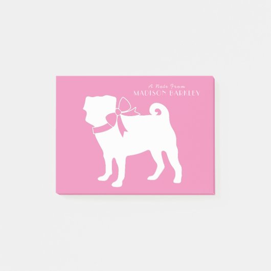 Pug Dog Schattige Post-it® Notes (Voorkant)