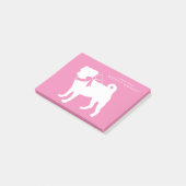 Pug Dog Schattige Post-it® Notes (Schuin)