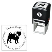 Pug Dog Schattige Zelfinktende Stempel (In situ)
