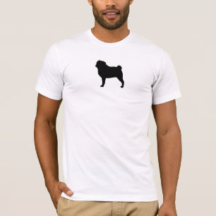 Pug Dog Silhouette Cool Pug Lover's T-shirt