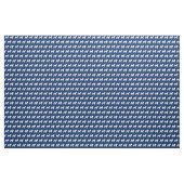 Pug Dog Silhouette Pet Navy Blue Stof (Yard (91,4 cm))