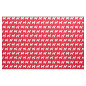 Pug Dog Silhouette Pet Red Stof (Fat Quarter)