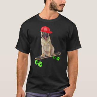 Pug Dog Skateboarding Skater Skateboarder Boys Gi T-shirt
