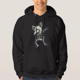 Pug Dog Skeleton Scary Cool Halloween Costuum Hoodie