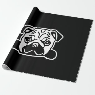 Pug Dog Sketch Portrait Cadeaupapier
