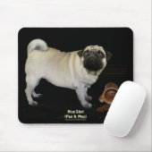 Pug Dog & Spilling Mok Pet-liefhebbers Mousepad Muismat (Met muis)