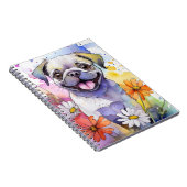 Pug Dog Spiral Notitieboek (Rechterzijde)