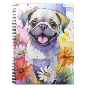 Pug Dog Spiral Notitieboek