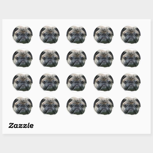 Pug Dog stickers (Vel)