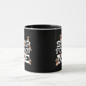 Pug Dog Stop Bugging Me - Grappig Pun Quote Koffie Mok (Midden)