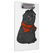 Pug Dog Stop met puggen Klembord (Rechts)