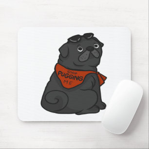 Pug Dog Stop met puggen Muismat