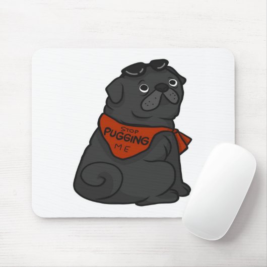 Pug Dog Stop met puggen Muismat (Met muis)