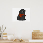 Pug Dog Stop met puggen Poster (Keuken)