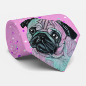 Pug Dog Stropdas (Opgerold)