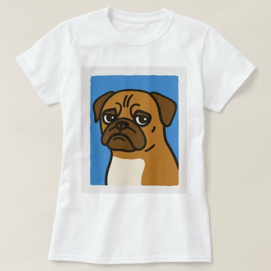Pug Dog T-shirt (Design voorkant)