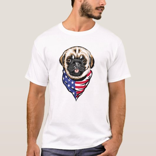 Pug Dog T-shirt (Voorkant)