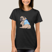 Pug Dog Tattoo Ik hou van moederdag T-shirt (Voorkant)