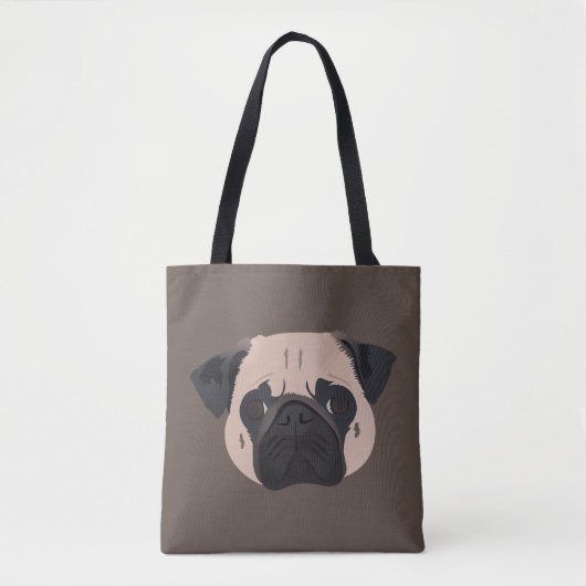 Pug Dog Tote Bag (Voorkant)